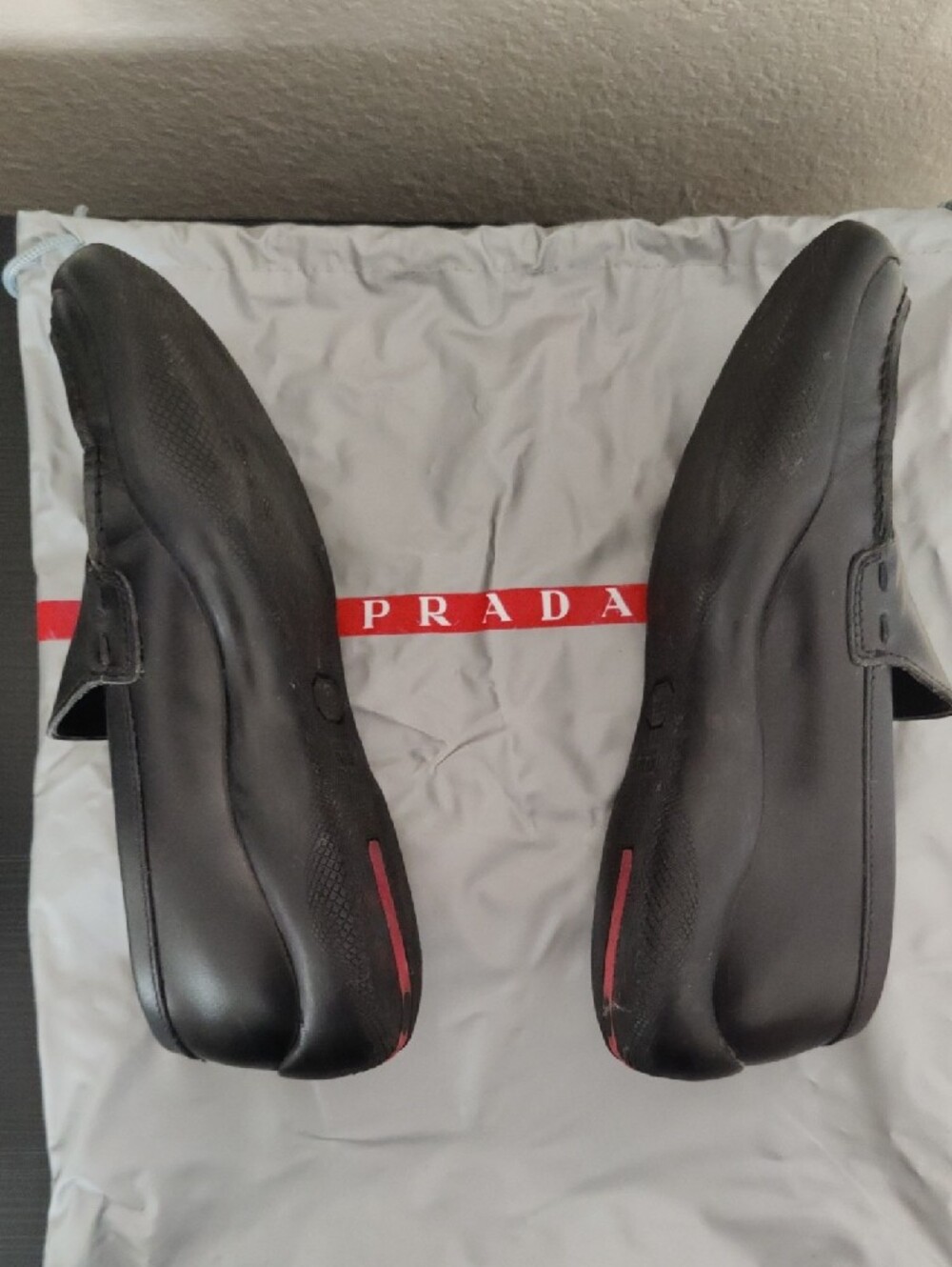 Authentic Prada Black Leather Penny Loafers For Women - Picture 6 of 10